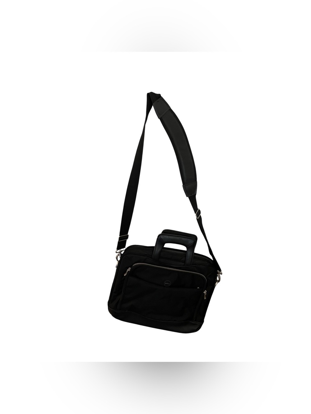 Dell Laptop Briefcase Messenger Bag Padded Multi Pocket Black 14x3.5x12